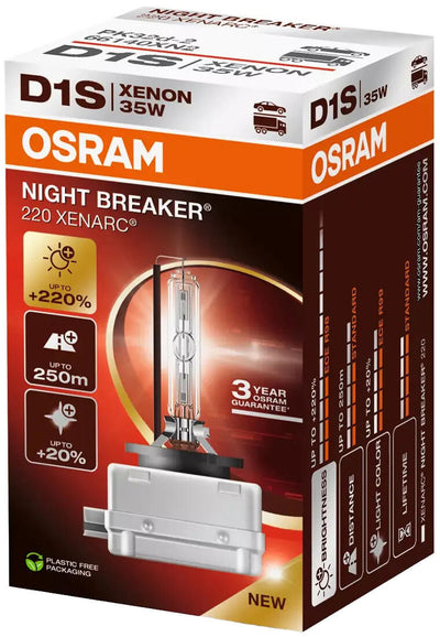 Osram hauptlampe xenarc night breaker 220 xenon 85v 35w d1s lamp night breaker laser