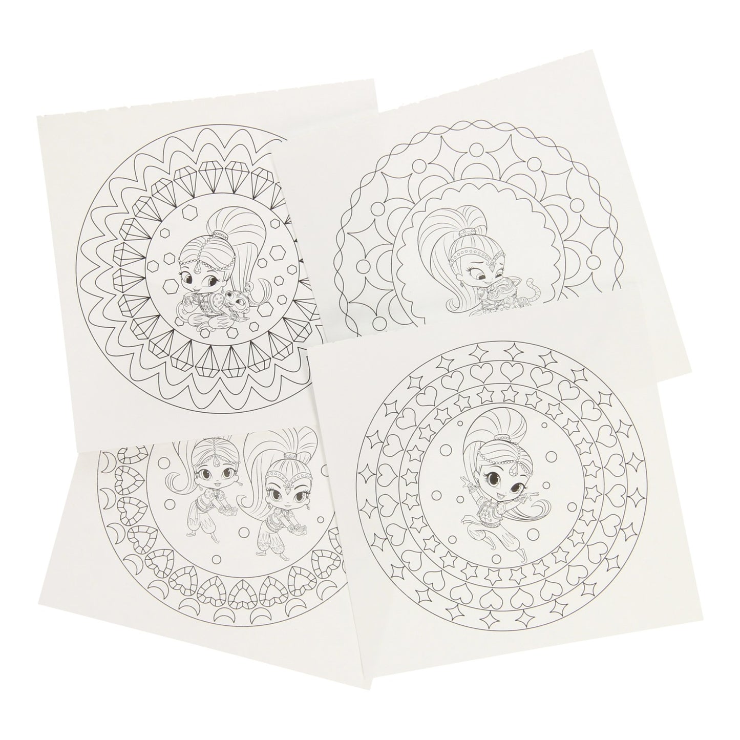 shimmer shine mini mandala kleurboek