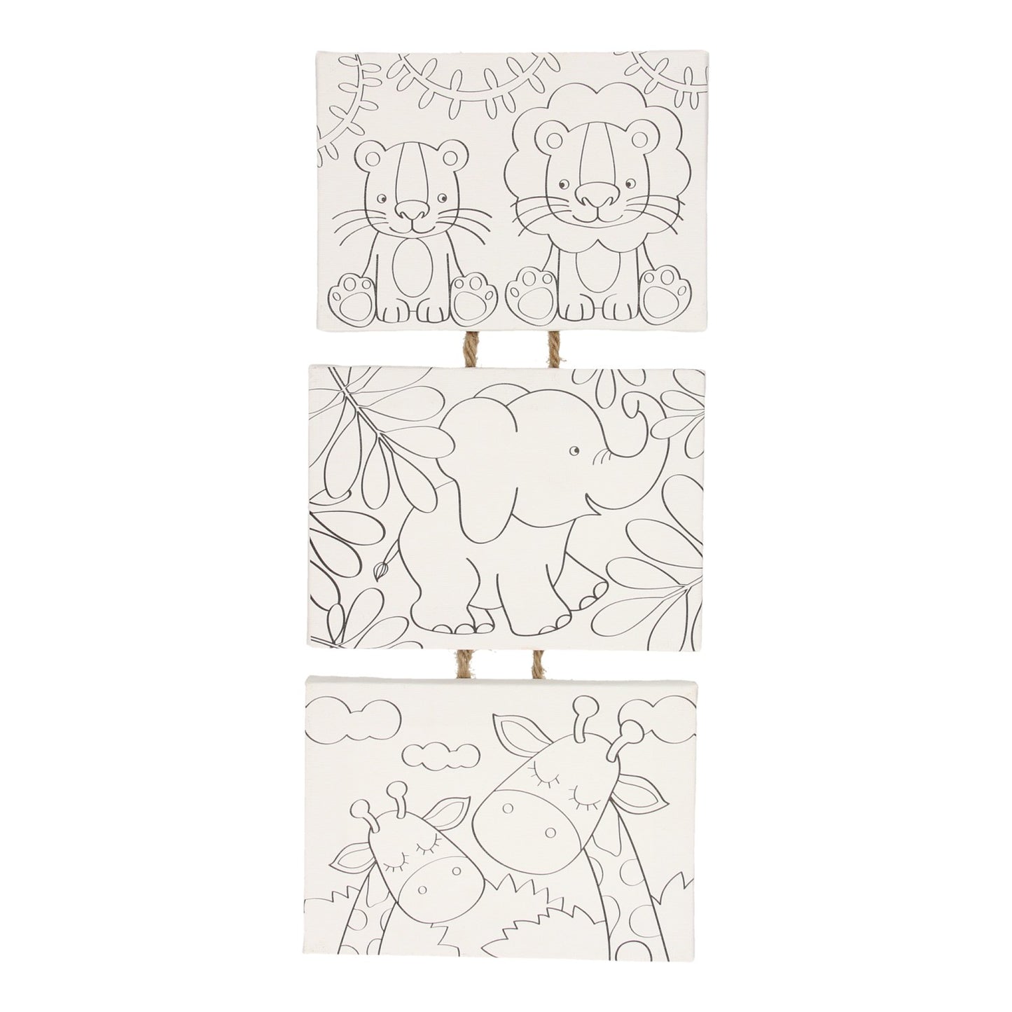 Wins holland canvas schilderset wilde dieren, set van 3 stuks