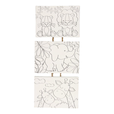 Wins holland canvas schilderset wilde dieren, set van 3 stuks