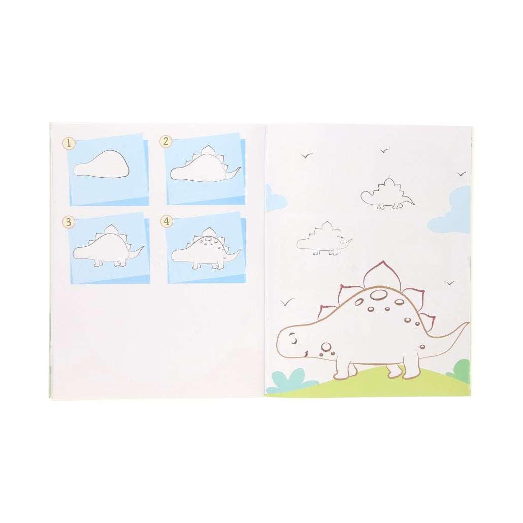 Leer tekenen kleurboek met stickers