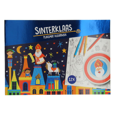 Wins holland placemats kleurboek sinterklaas, 12st.
