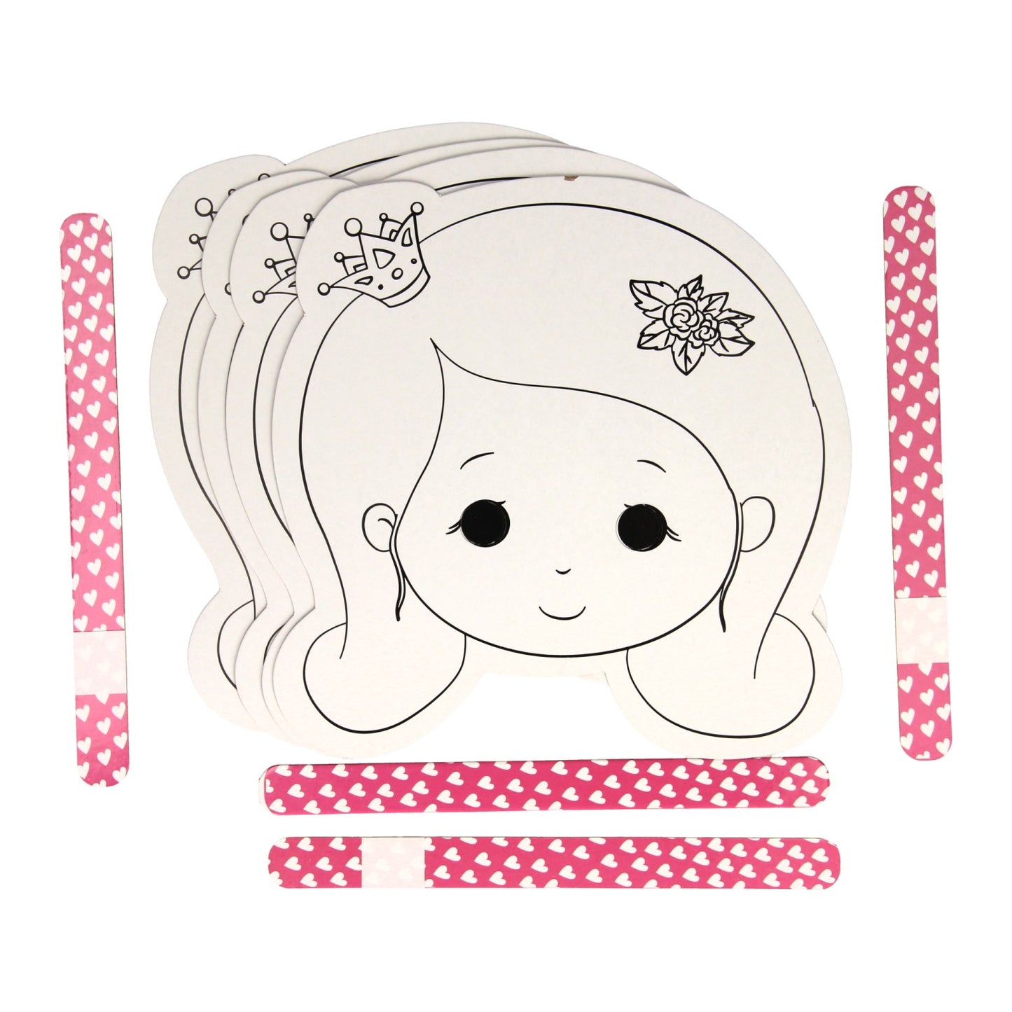 Wins holland kleur en maak je eigen maskers - prinses, 4st.