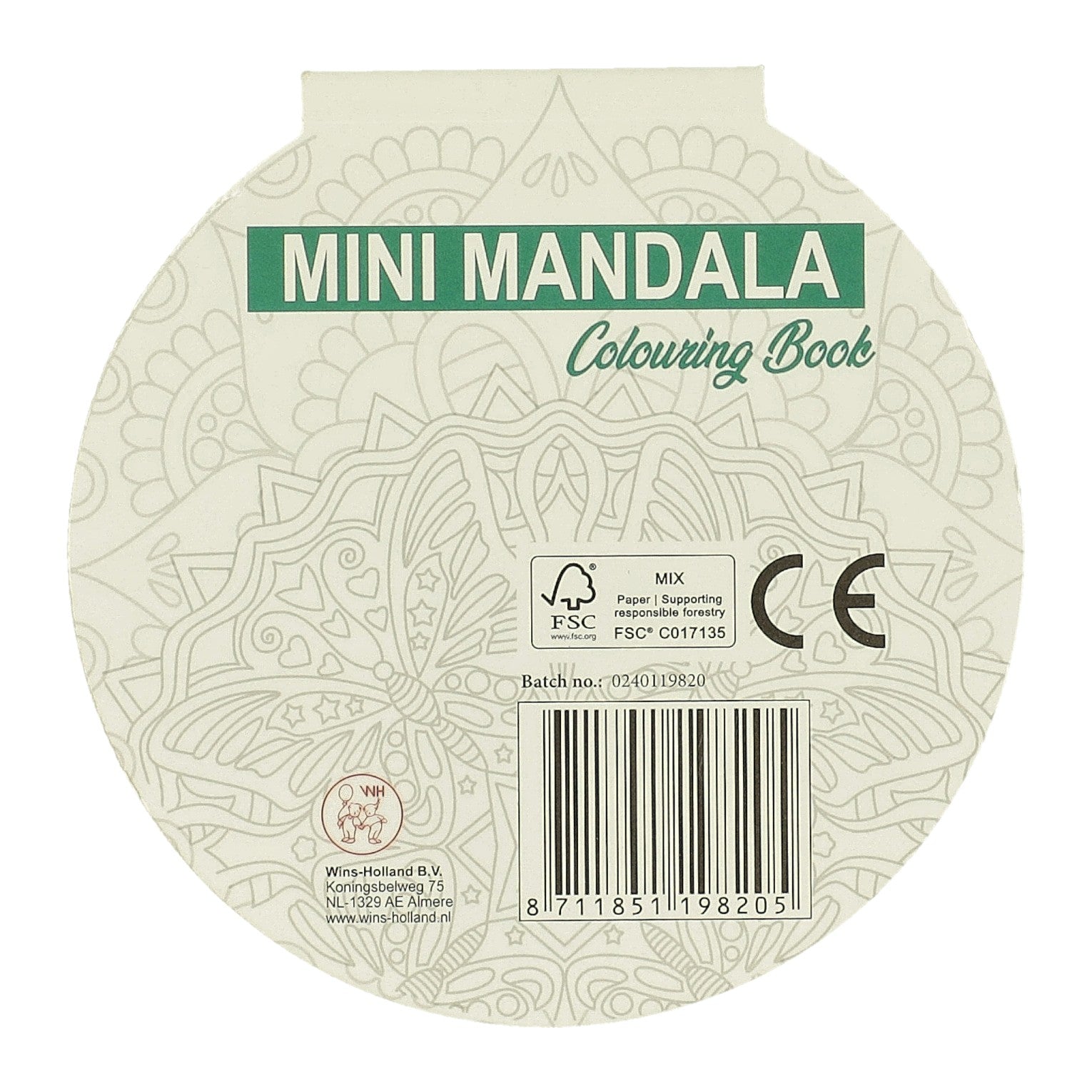 Wins holland mini mandala kleurboek rond