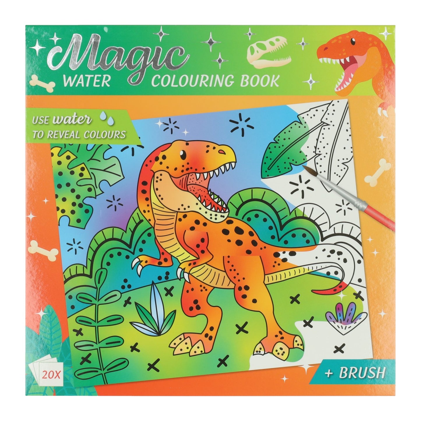 Wins holland magische waterverfkleurblok dino