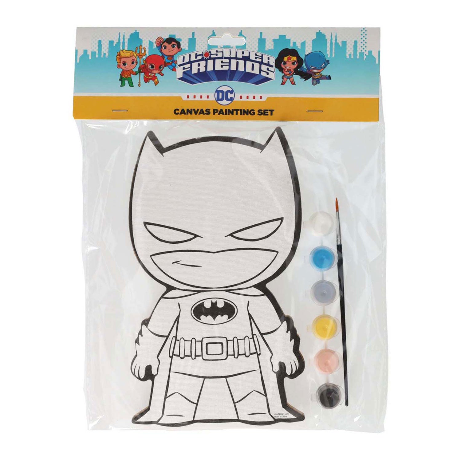 Wins holland canvas schilderen dc comics - batman - incl penseel en 6 kleuren verf
