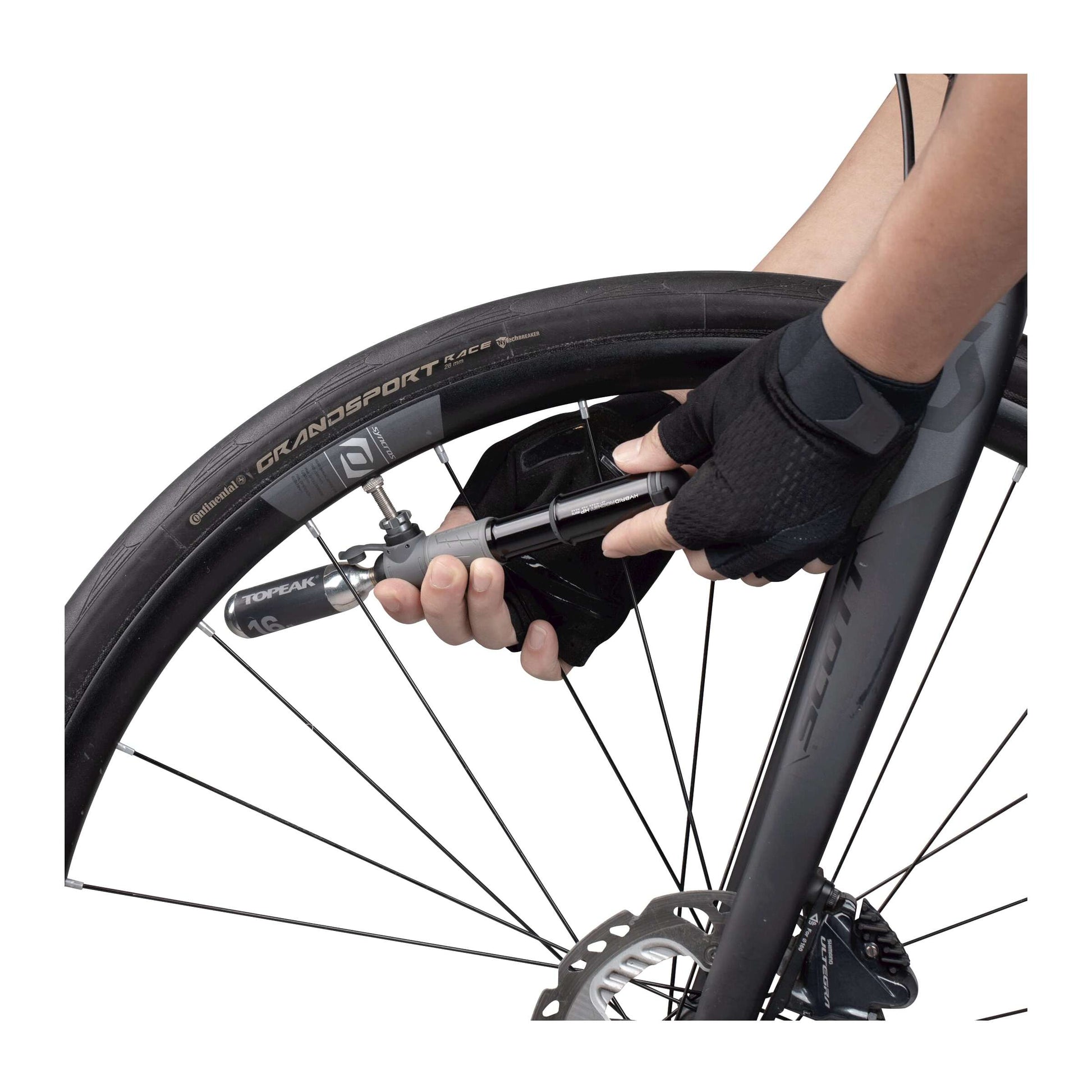 Topeak minipomp Hybrid Rocket HP Mini zwart