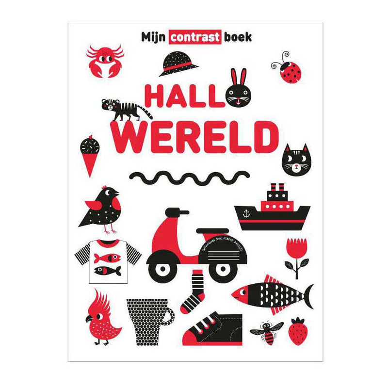 Rebo publishers het contrast boek: hallo wereld 1+