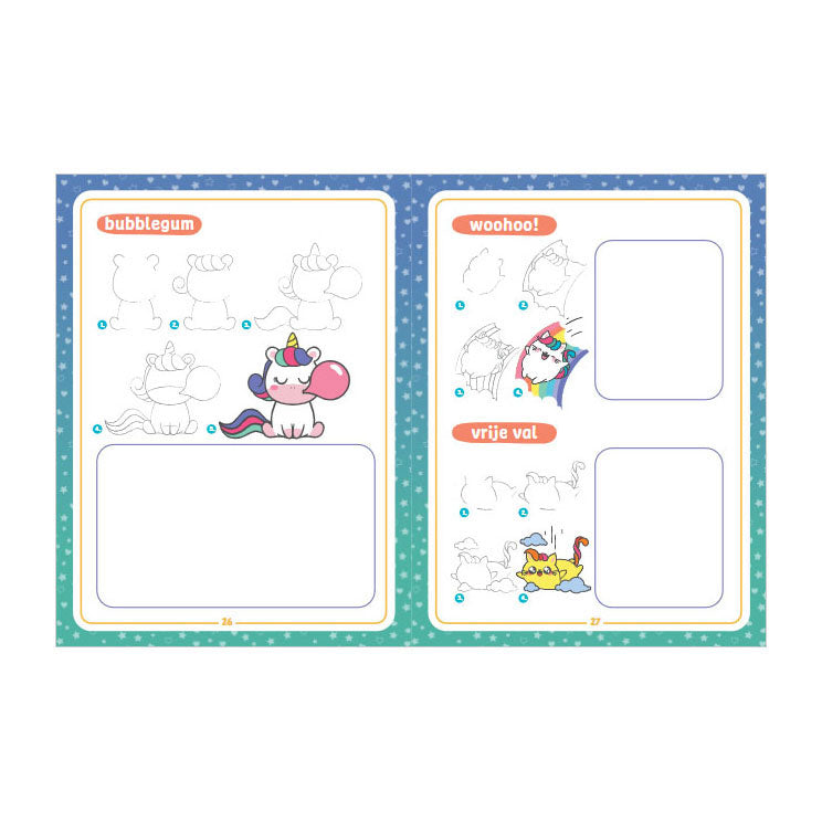 Rebo publishers kawaii tekenen unicorns friends 4+