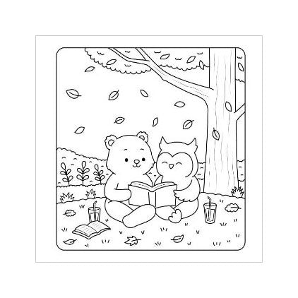 Rebo publishers comfy autumn - cute cozy kleurboek