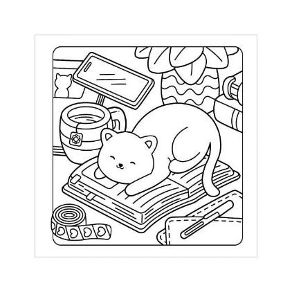 Rebo publishers comfy cat life - cute cozy coloring 6+
