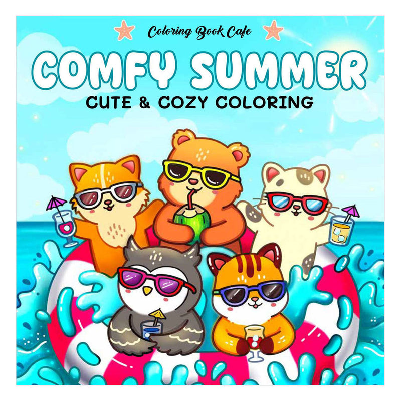Rebo publishers comfy summer - cute cozy kleurboek