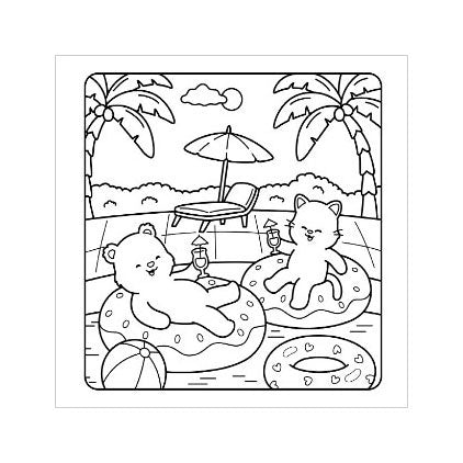 Rebo publishers comfy summer - cute cozy kleurboek