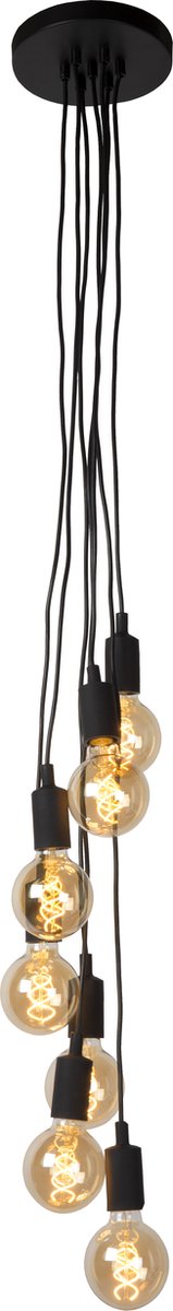 Lucide fix - hanglamp - 7xe27 - zwart