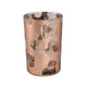 Ptmd windlicht kamala l bruin bronskleurig 18 cm | 2 stuks