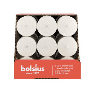 Bolsius dinerkaars rustiek sandy grey | 9 stuks