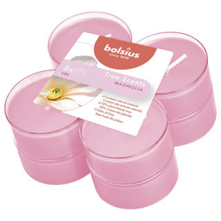 Bolsius geurtheelicht maxi magnolia 8 uur true scents | 6 stuks