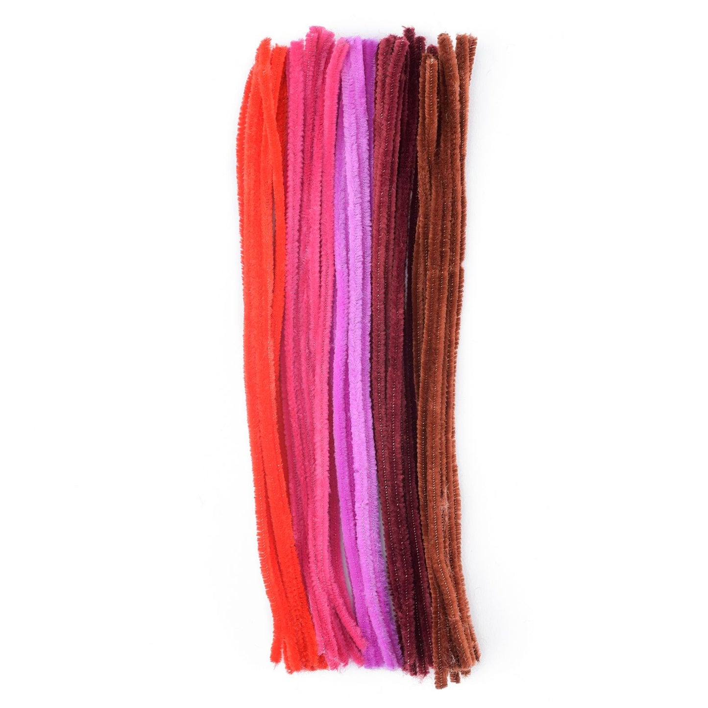 Vaessen creative • chenilledraden 6mm 50st. 30cm rood