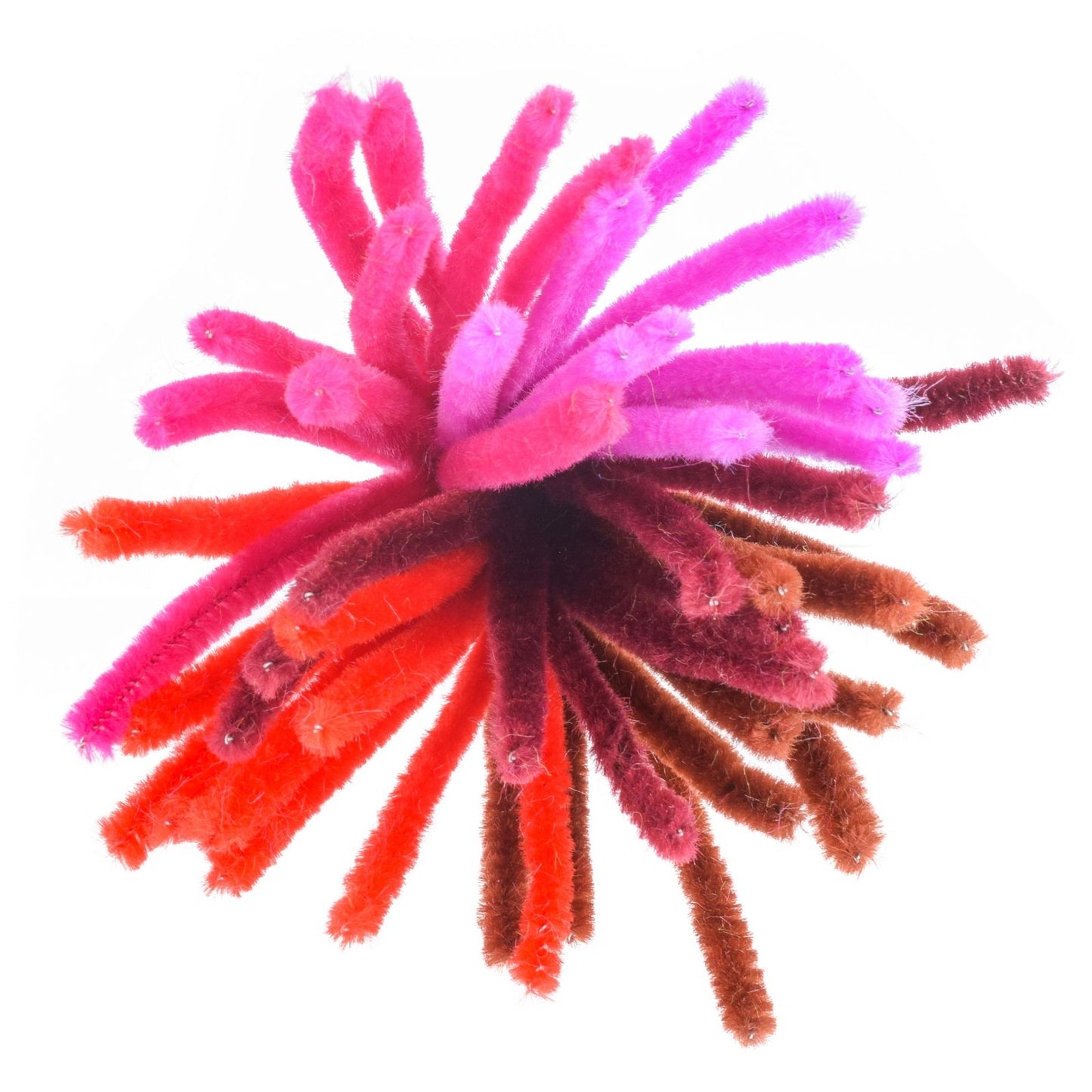 Vaessen creative • chenilledraden 6mm 50st. 30cm rood