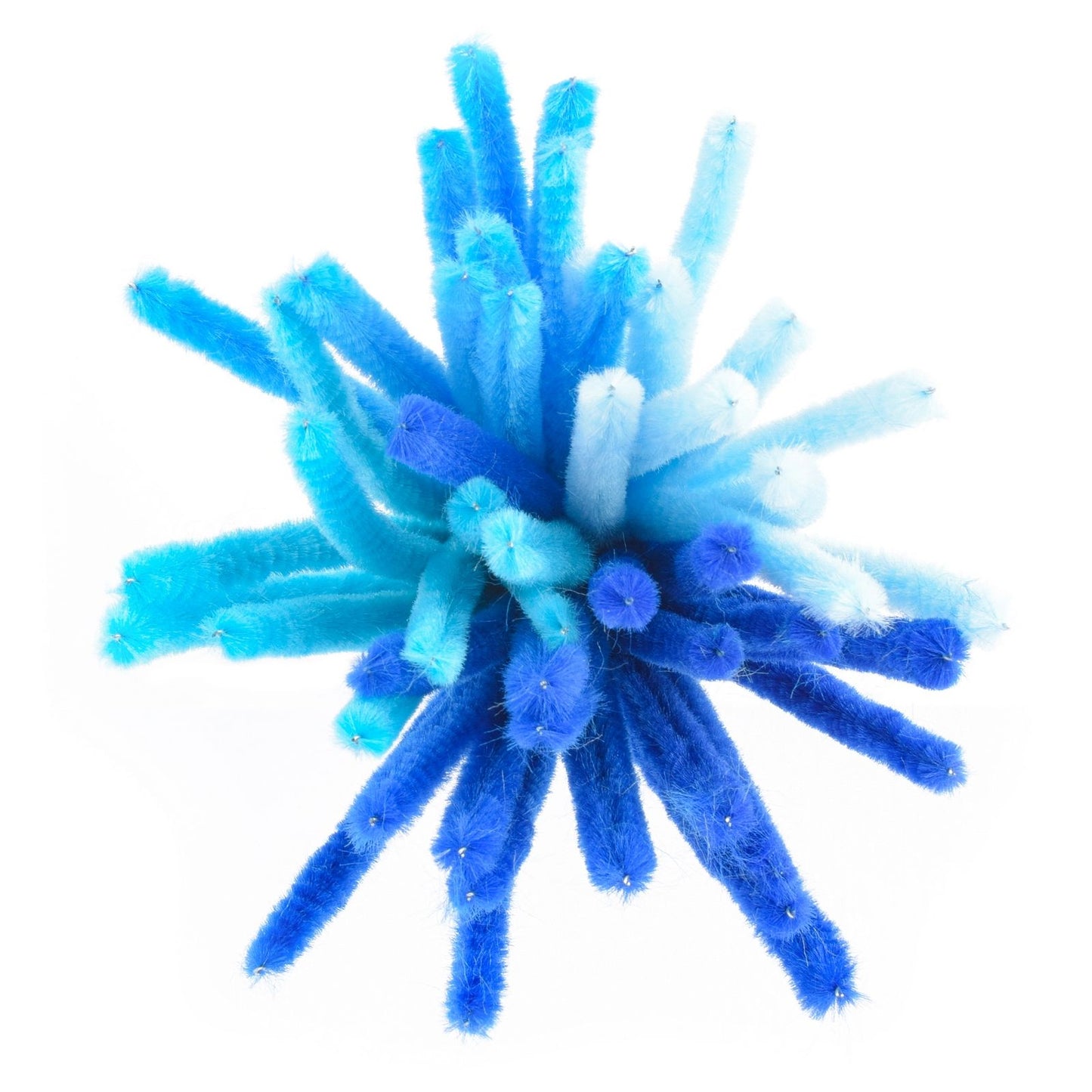 Vaessen creative • chenilledraden 6mm 50st. 30cm blauw