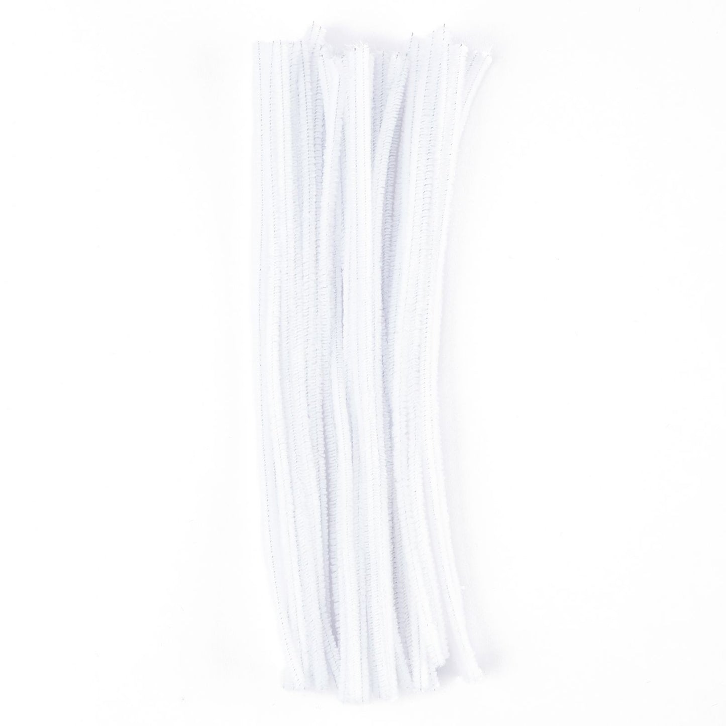 Vaessen creative • chenilledraden 6mm 50st. 30cm wit