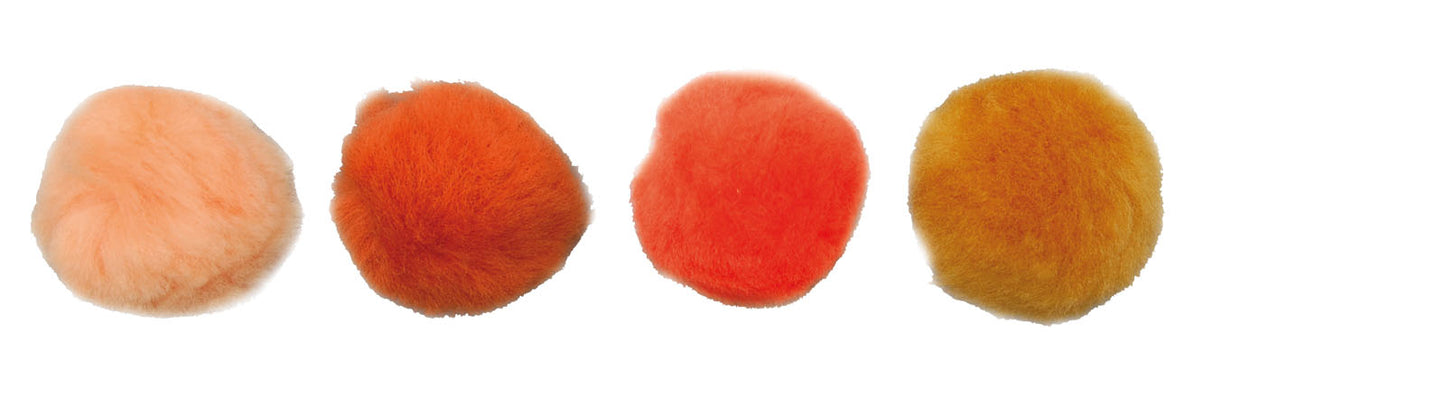Vaessen creative • pompons 10-40mm 100pcs oranje