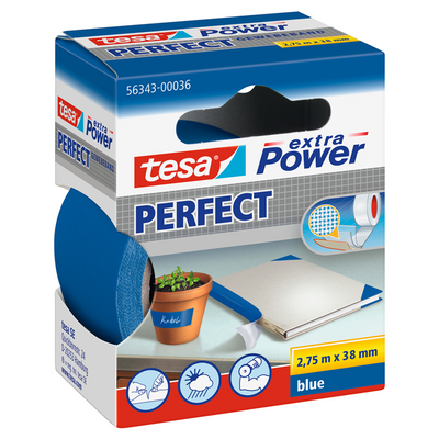 Tesa 1067630 - extra power reparatietape 2,75 meter 38 mm blauw | 6 stuks