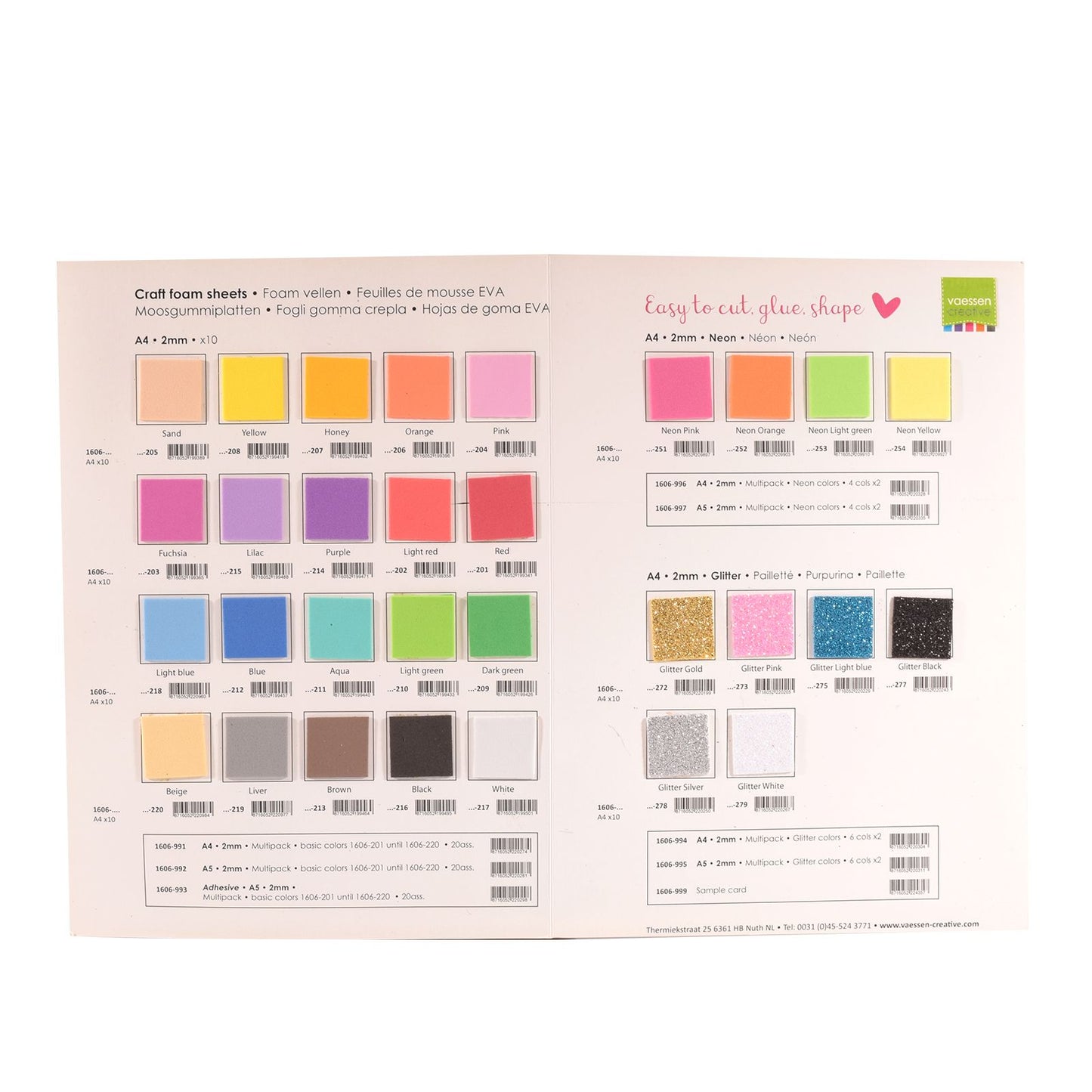 Vaessen creative • craft foam sheets card