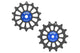 Sram kogel derailleurwieltjes set 12sp cross 14 14t zwart