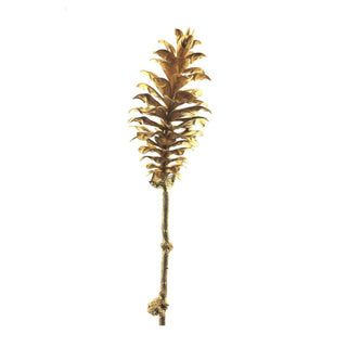 No brand kunsttak pine cone goud 64cm | 3 stuks