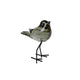 Sculptuur vogel finch glas 11x8x14 cm | 2 stuks