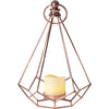 Lantaarn edge met led kaars 23,5 cm | 2 stuks