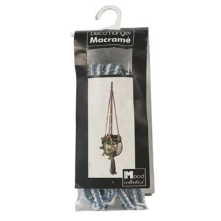 No brand in the mood collection pothouder blauw macrame 110 cm | 6 stuks