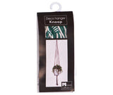 No brand in the mood collection bloempothouder donkergroen wit macrame 110 cm | 6 stuks - afbeelding 1