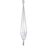 No brand in the mood collection bloempothouder donkergroen wit macrame 110 cm | 6 stuks - afbeelding 2
