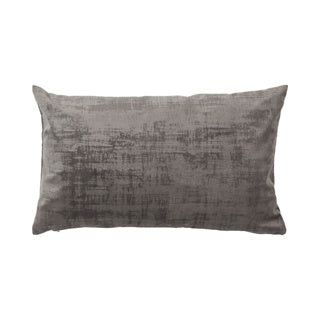 No brand vintage velvet kussen grijs 30x50 cm | 3 stuks