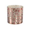 No brand windlicht desiree giraffeprint roze 15 cm | 2 stuks