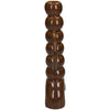 No brand kandelaar fine earthenware brown 10x4.5x21.5cm | 2 stuks