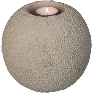 Theelichthouder concrete ivory 15x15x15cm
