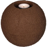 No brand theelichthouder concrete brown 15x15x15cm - afbeelding 1