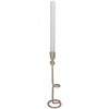 No brand kandelaar iron beige 8x8x30cm | 2 stuks