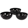 Theelicht geurblokjeshouder amber metaal 7,5 cm | 6 stuks