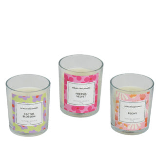 Geurkaars wax in glas 3 assorti | 3 stuks