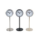 Klok rikki 3 assorti metaal 8x8x23cm exclusief batterij | 2 stuks