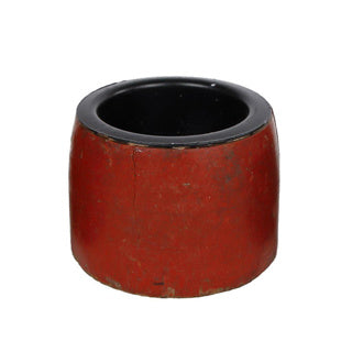 No brand theelichthouder ludo gerecycled hout 6x6x10cm | 6 stuks