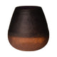 No brand crackle carved vaas bruin h15 d15 | 2 stuks