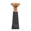 No brand ptmd kandelaar laya goud-zwart 34 cm | 2 stuks