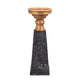 No brand ptmd kandelaar laya goud-zwart 34 cm | 2 stuks