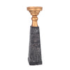 No brand ptmd kandelaar laya goud-zwart 45 cm | 2 stuks