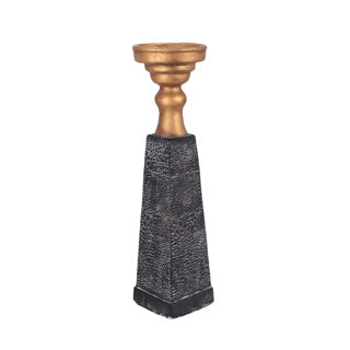No brand ptmd kandelaar laya goud-zwart 45 cm | 2 stuks